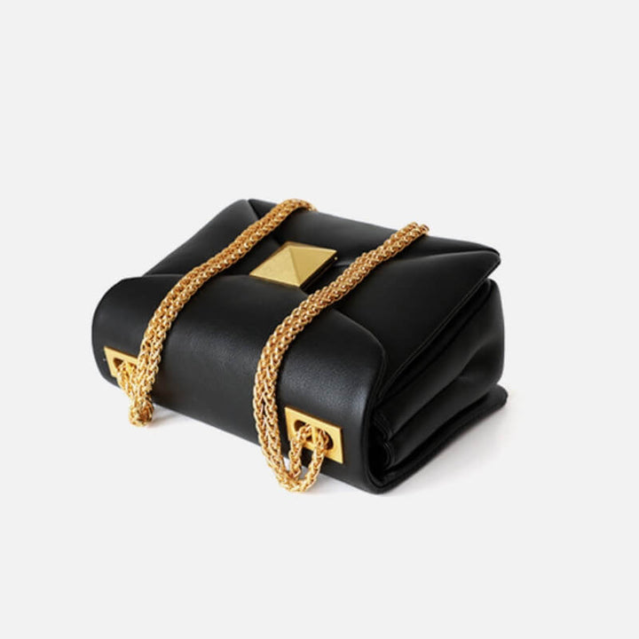 The Golden Pyramid Leather Shoulder Bag