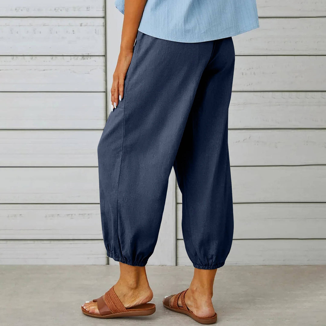 Seaside Breeze Cotton-Linen Pants