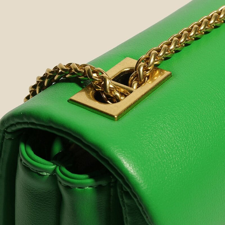 The Golden Pyramid Leather Shoulder Bag