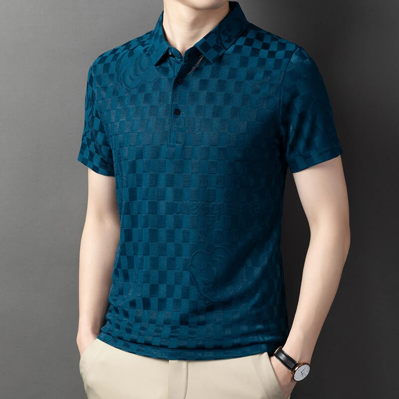 Jax Checkers Jacquard Polo