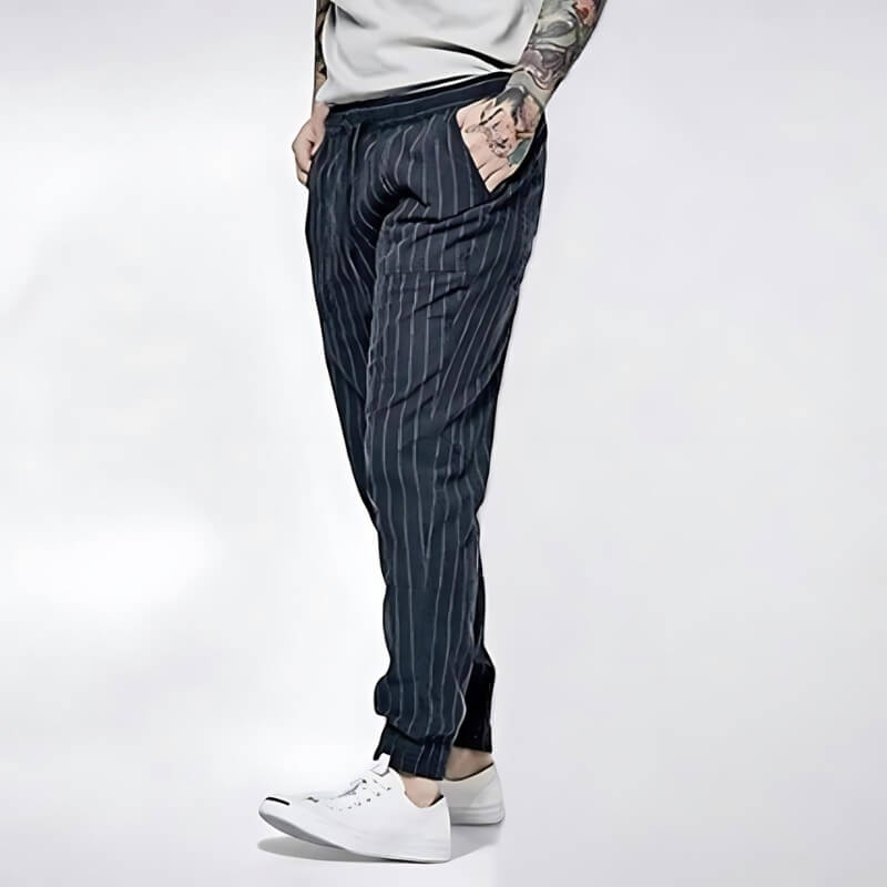 South Beach Pinstripe Linen Pants