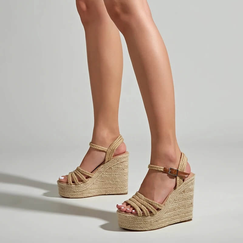 Claire Espadrille Ankle Strap Wedge Sandal