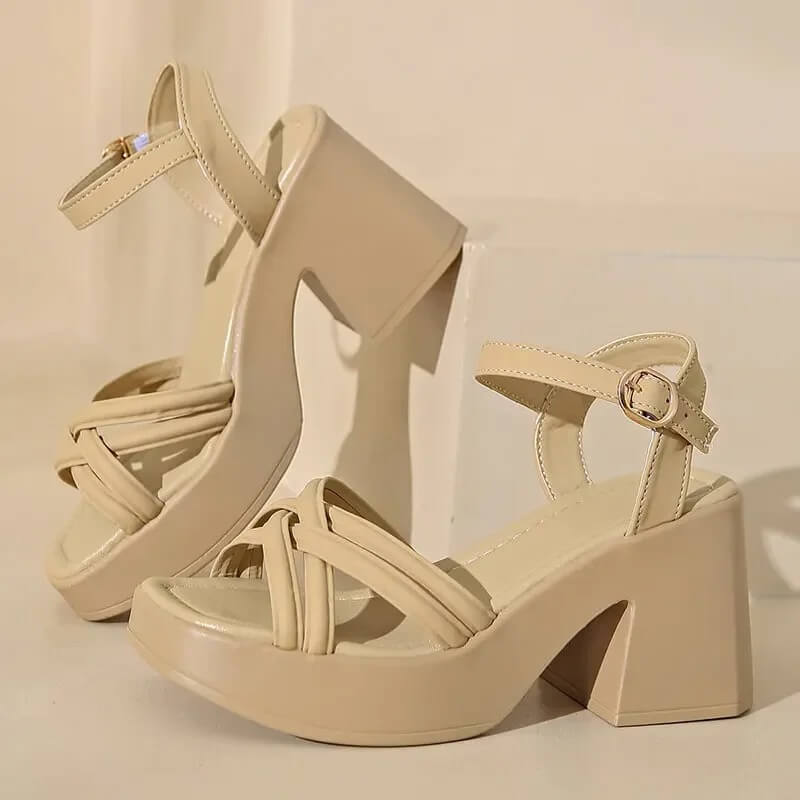 Olivia Ankle Strap Platform Sandal