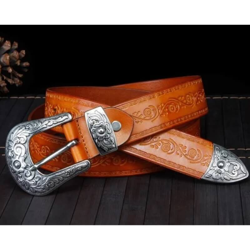 Longhorn Leather Belt