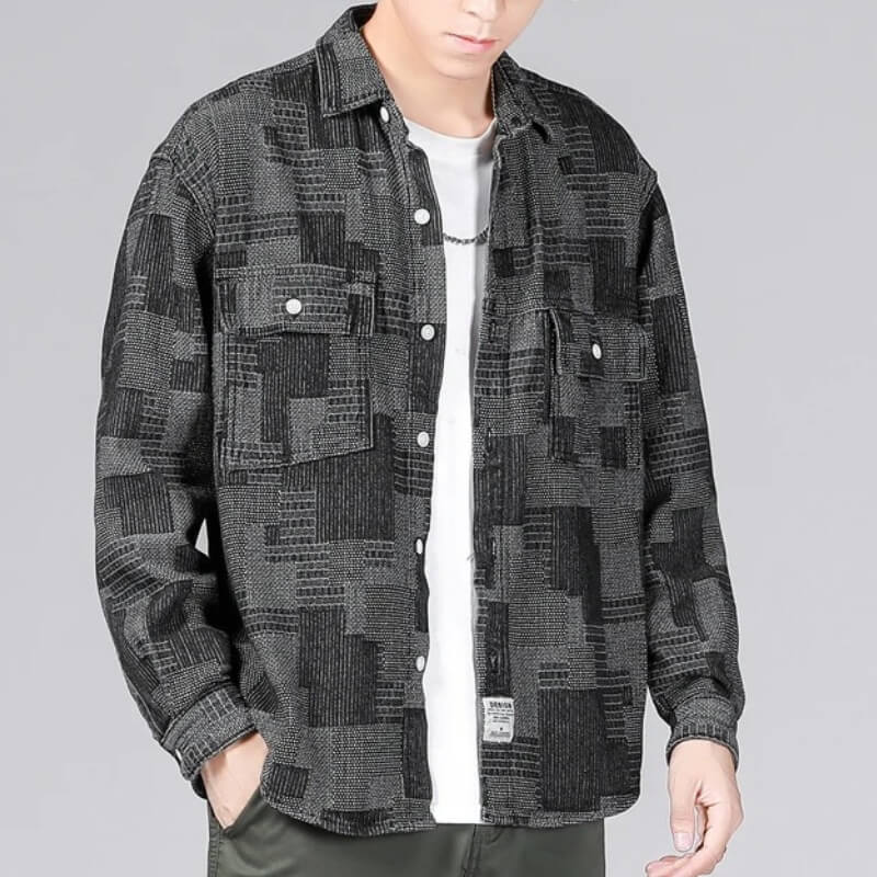 Patched Denim Shirt