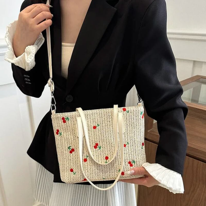 Cherry Vine Weave Tote