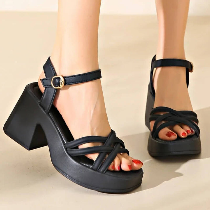 Olivia Ankle Strap Platform Sandal