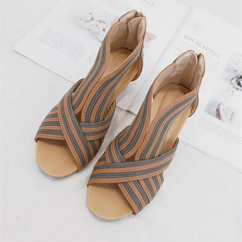 Olivia Bloom Wedge Sandals