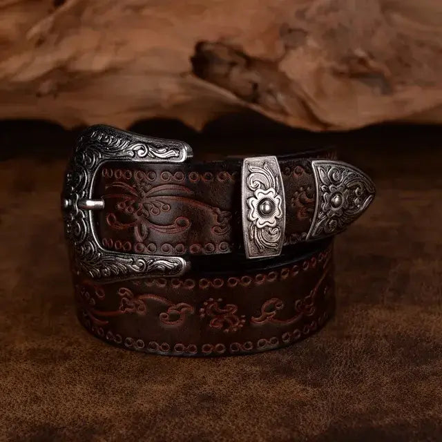 Longhorn Leather Belt