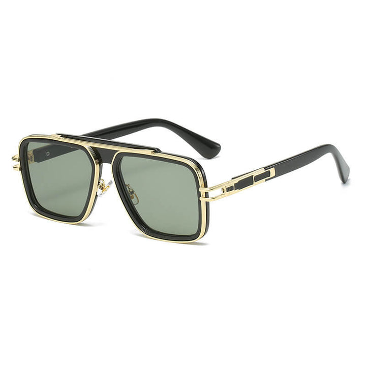 Golden Shine Double-Rim Sunglasses