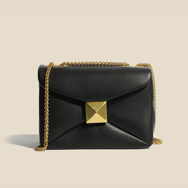 The Golden Pyramid Leather Shoulder Bag