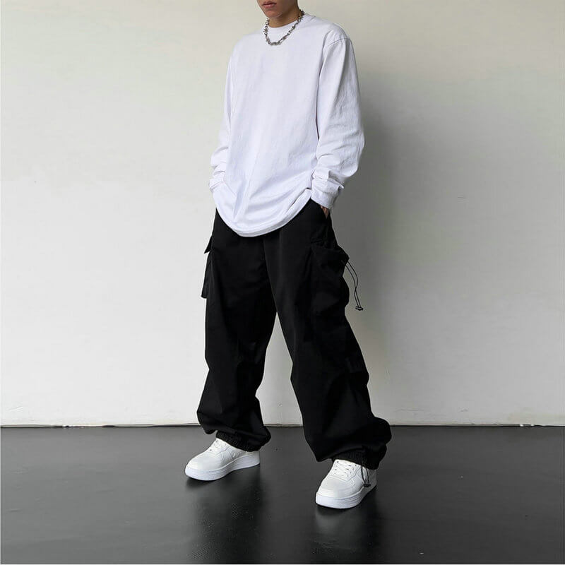 Wide Stride Cargo Joggers