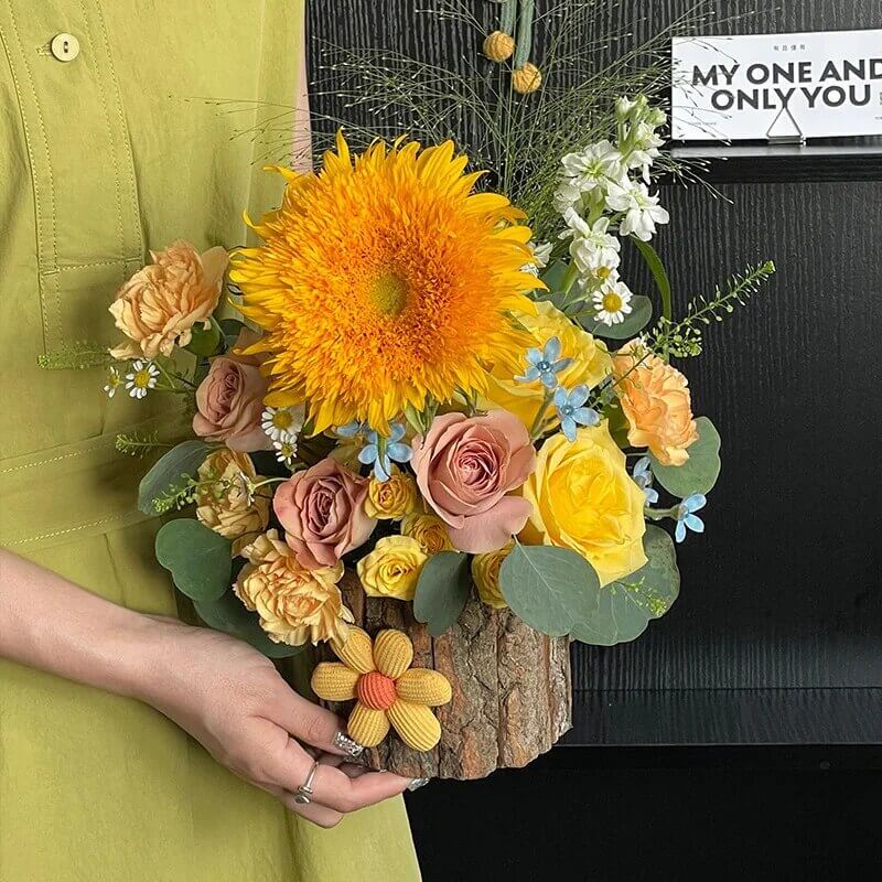 Rustic Barkwood Planter