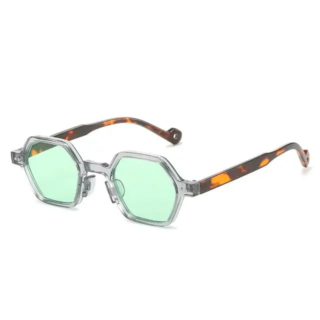 Vibrant Hexagon Retro Sunglasses