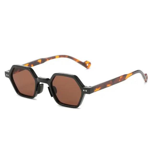 Vibrant Hexagon Retro Sunglasses