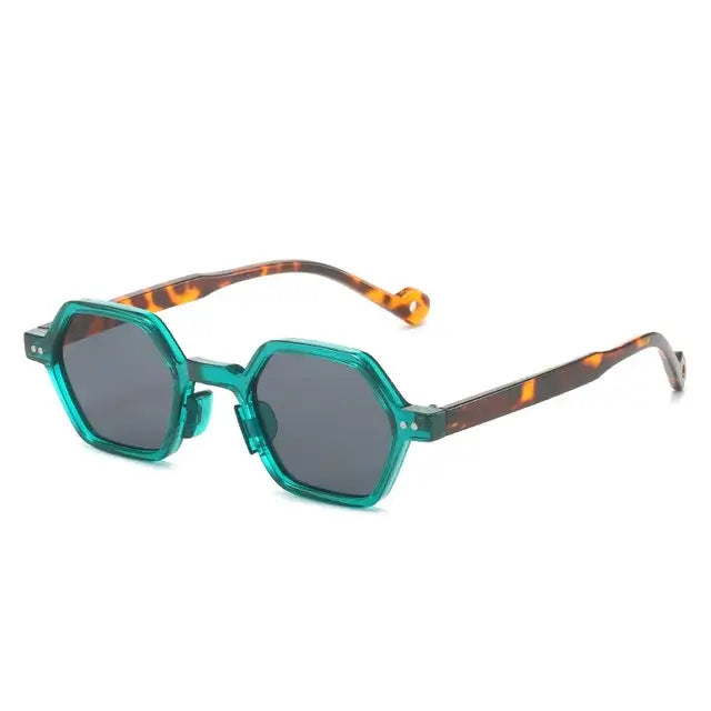 Vibrant Hexagon Retro Sunglasses