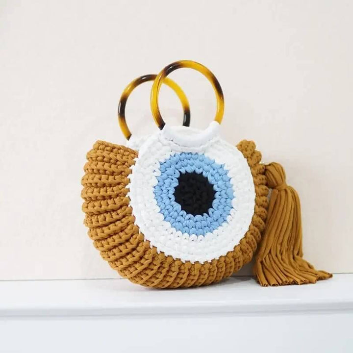 Evil Eye Crochet Bag