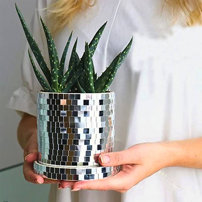 large mosaic plant pots Disco Vibes Mosaic Planter – Anderson Clark