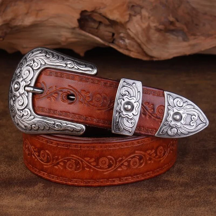 Longhorn Leather Belt