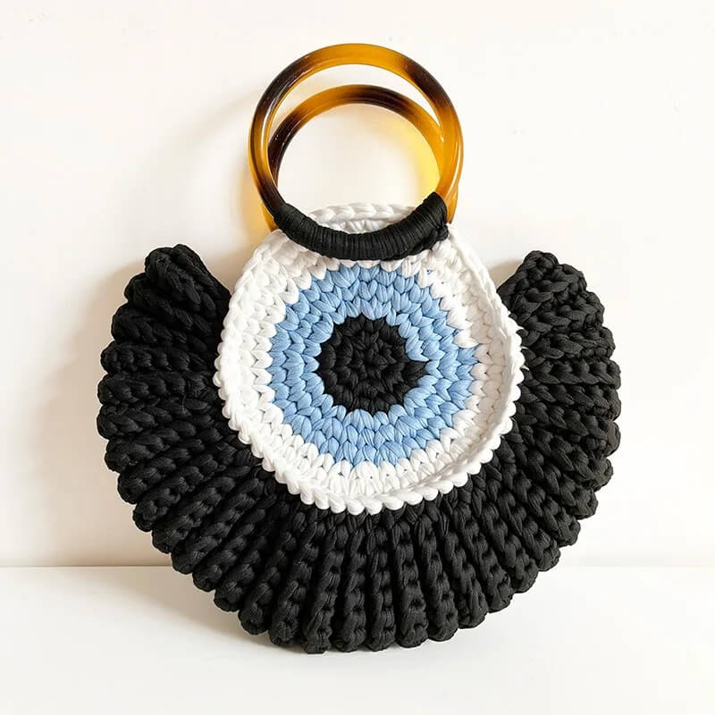 Evil Eye Crochet Bag