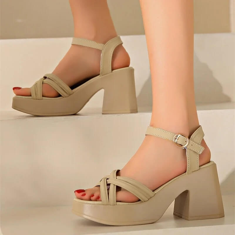 Olivia Ankle Strap Platform Sandal