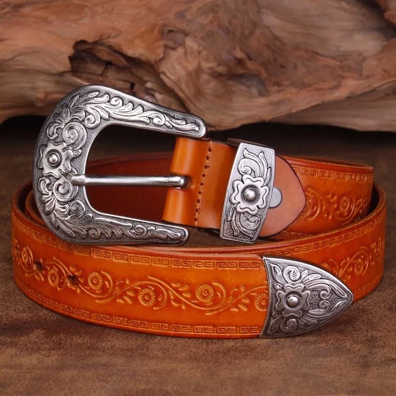 Longhorn Leather Belt